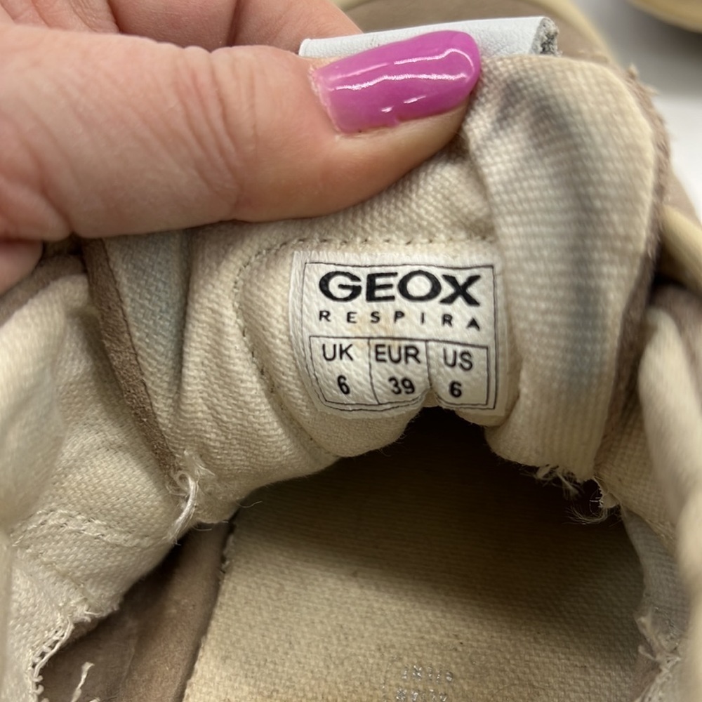GEOX Beige Suede Sneaker Style Shoe size 6 - Picture 10 of 10